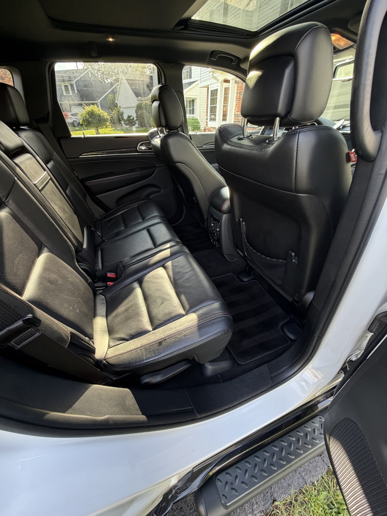 Jeep second-row seating after detailing
